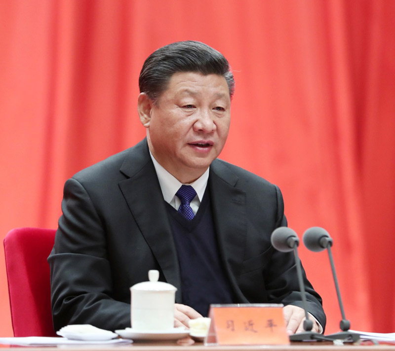 1月11日，中共中央總書記、國(guó)家主席、中央軍委主席習(xí)近平在中國(guó)共產(chǎn)黨第十九屆中央紀(jì)律檢查委員會(huì)第二次全體會(huì)議上發(fā)表重要講話。