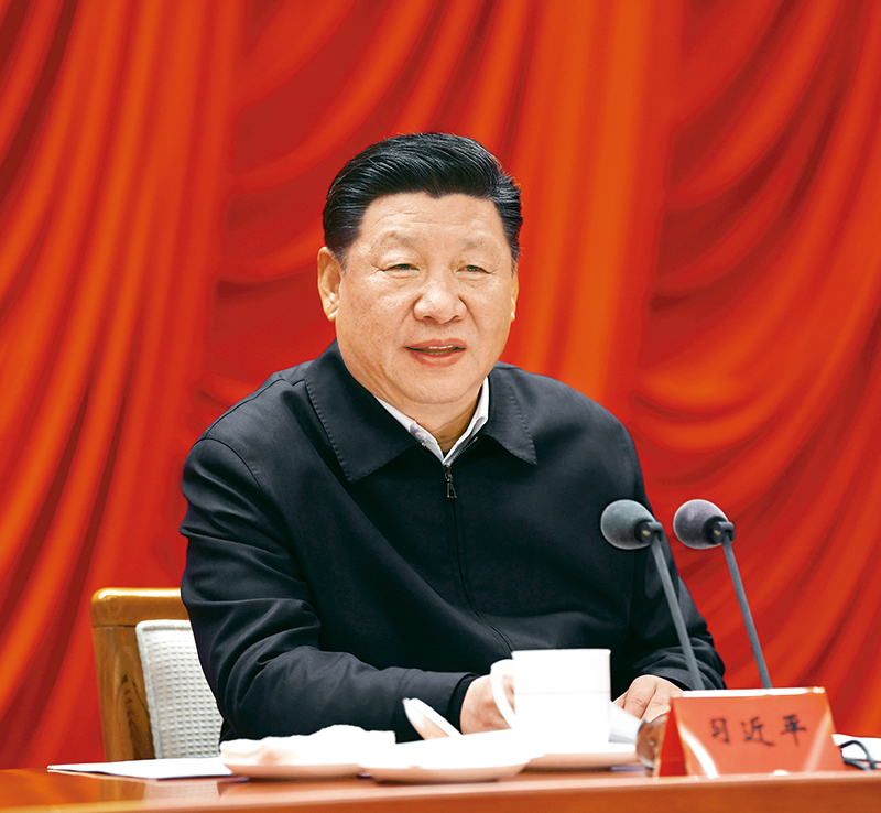 　　2019年1月21日，省部級(jí)主要領(lǐng)導(dǎo)干部堅(jiān)持底線思維著力防范化解重大風(fēng)險(xiǎn)專(zhuān)題研討班在中央黨校開(kāi)班。中共中央總書(shū)記、國(guó)家主席、中央軍委主席習(xí)近平在開(kāi)班式上發(fā)表重要講話(huà)。 新華社記者 饒愛(ài)民/攝